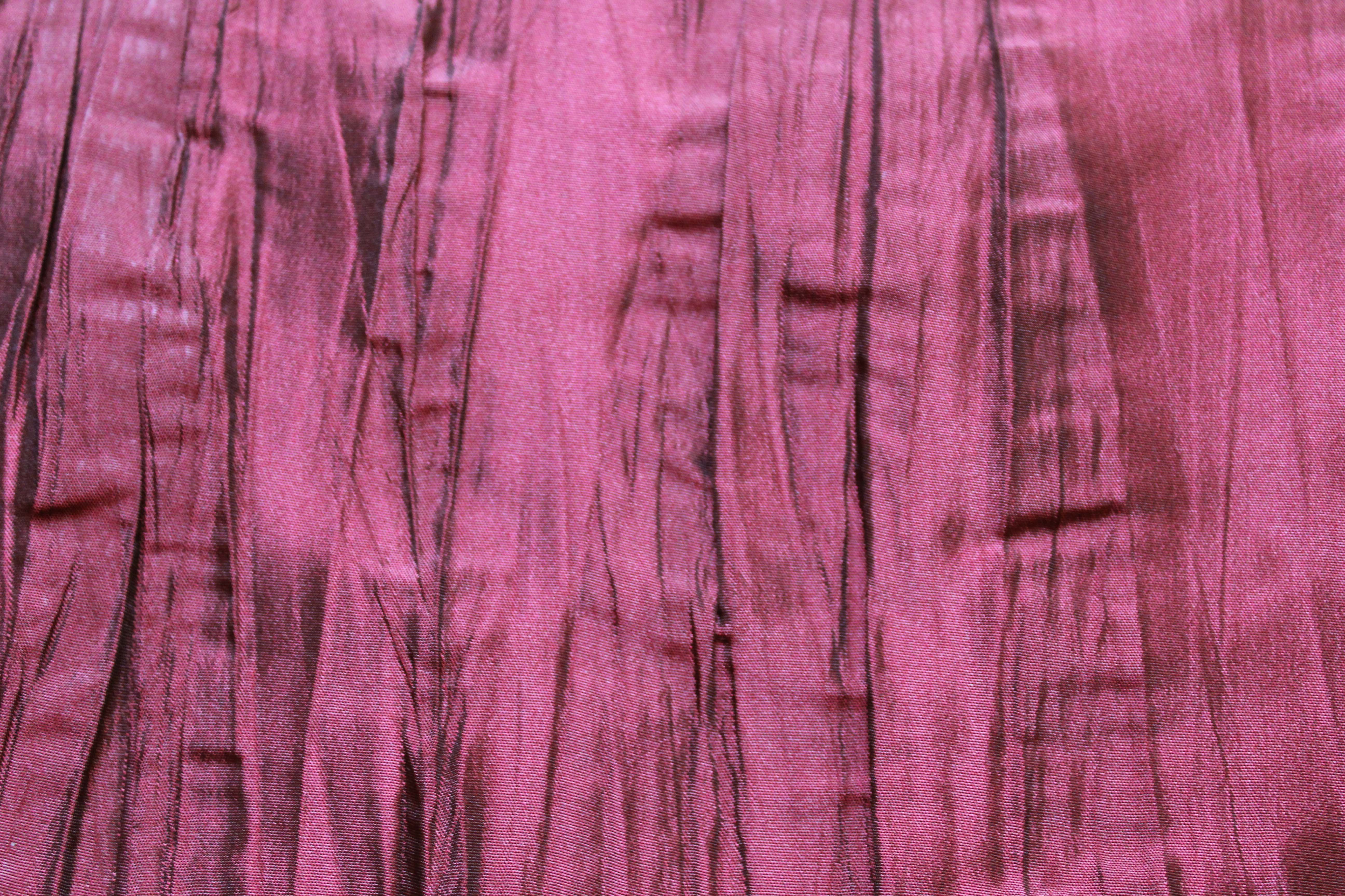 CRUSHED DARK 3 TONE TAFFETA - WINE/BLACK